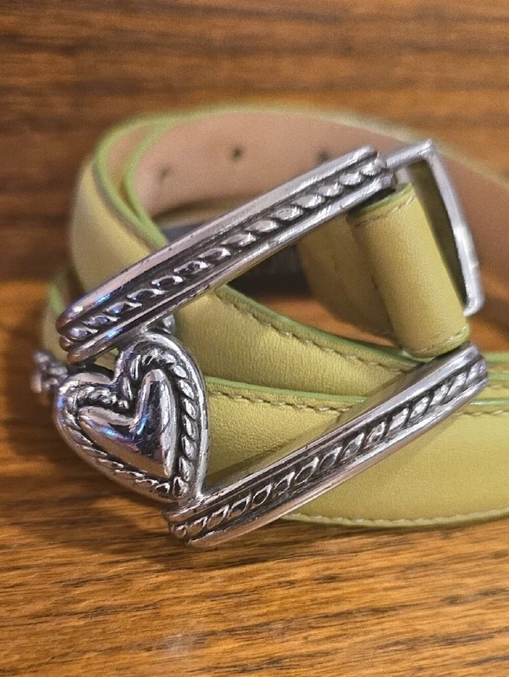 Brighton Leather Chartreuse  Women's Belt